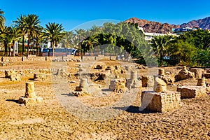 Ruins of ancient city Ayla in Aqaba, Jordan