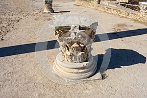 Ruins of Ancient city Carthage near Tunis, Tunisia. Archaeological site, North Africa