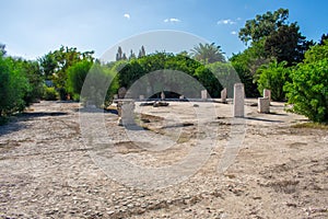 Ruins of Ancient city Carthage near Tunis, Tunisia. Archaeological site, North Africa