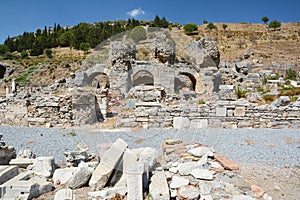 The ruins of the ancient city of Ephesus in Turkey