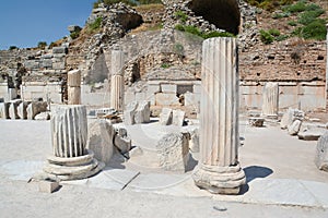The ruins of the ancient city of Ephesus in Turkey. Early Christian Basilica