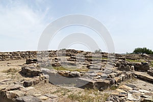 Ruins of an ancient city of the Harappan civilization at Dholavira, Gujarat