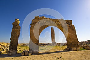 Ruins of the ancient city of Harran in mesopotamia. Ruins of the World`s First University. According to the ancient records, the n photo