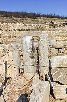 Ruins of ancient city Heraclea Sintica - built by Philip II of Macedon, Bulgaria