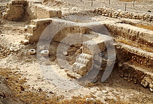 Ruins of ancient city Jericho in Israel photo