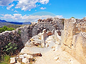 Ruins at the ancient city of Mycenae in Greece