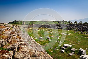 Ruins of ancient city of Perge near Antalya Turkey photo