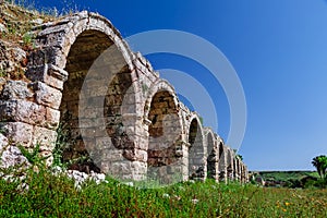 Ruins of ancient city of Perge near Antalya Turkey photo