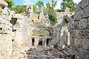 The ruins of the ancient city of Phaselis.