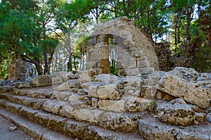 Ruins of ancient city of Phaselis near Camyuva, Turkey