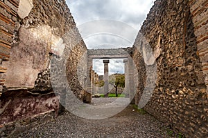 Ruins of ancient city Pompeii photo