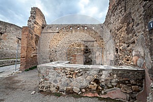 Ruins of ancient city Pompeii photo