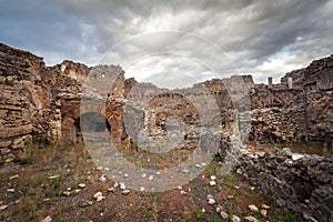 Ruins of ancient city Pompeii photo