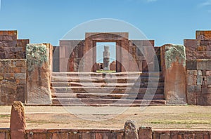 Ruins of the ancient city of Tiwanaku