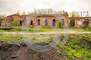 ruins of the ancient copper-smelting plant Preobrazhensky in the village of zilair