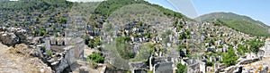 Ruins of ancient dead city kayakoy turkey