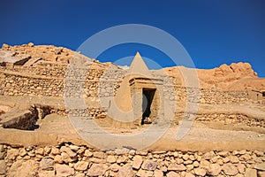 Ruins of ancient Deir el-Medina, one of the group of Theban necropolises