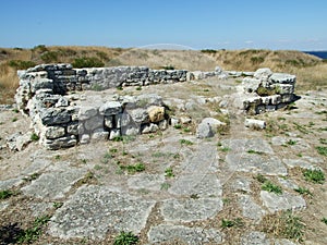 Ruins of ancient dwelling house