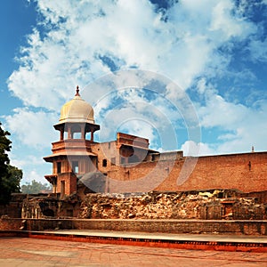 Ruins of an ancient fort. India, Agra