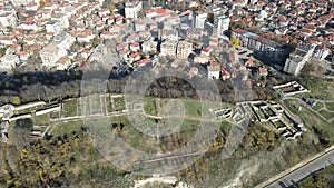 Ruins of Ancient fortification Castra ad Montanensium in town of Montana, Bulgaria