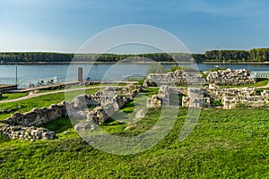 Ruins of ancient fortress Durostorum, near Silistra