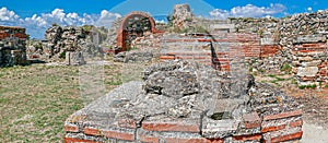 Ruins of the ancient fortress Histria, Dobrogea, Romania