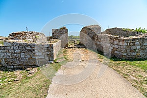 The ruins of the ancient fortress at Kaliakr cape in Bulgaria