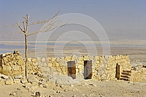 Ruins of ancient fortress Masada, Israel.
