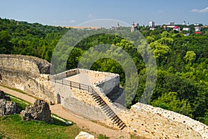 The ruins of the ancient fortress near Suceava