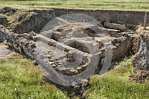 Ruins of ancient fortress Novae,