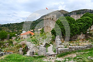 Ruins of ancient fortress in Old Bar, Montenegro