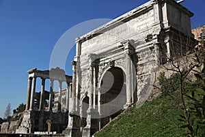 Ruins of the ancient Forum in Rome