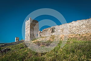 Ruins of ancient Genoese fortress in Feodosia, Crimea