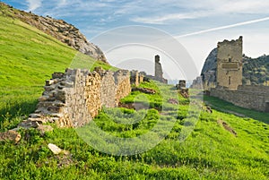 Ruins of ancient Genoese fortress in Sudak