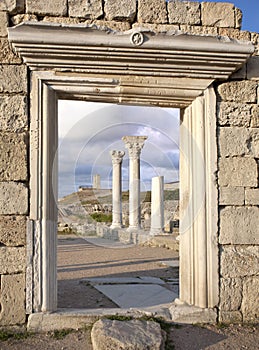 Ruins of Ancient Greek basilica at Chersonesus