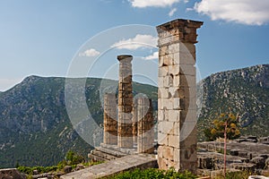 Ruins of the ancient Greek city of Delphi (Delfi), Greece