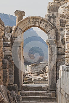 Ruins of the Ancient Greek city of Ephesus near SelÃ§uk, Turkey