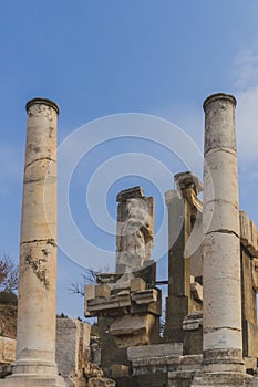 Ruins of the Ancient Greek city of Ephesus near SelÃ§uk, Turkey