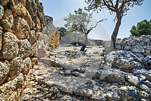 Ruins of the ancient Greek city of Lato,2500 years old near Kritsa, Crete