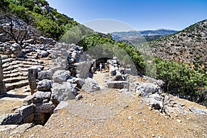 Ruins of the ancient Greek city of Lato,2500 years old near Kritsa, Crete