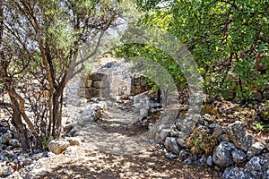 Ruins of the ancient Greek city of Lato,2500 years old near Kritsa, Crete