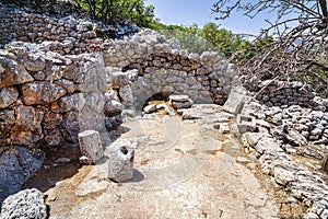 Ruins of the ancient Greek city of Lato,2500 years old near Kritsa, Crete