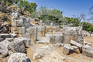 Ruins of the ancient Greek city of Lato,2500 years old near Kritsa, Crete