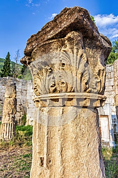 Ruins of the ancient Greek city of Messenia, Peloponnese, Greece