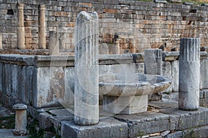 Ruins of the ancient Greek city of Messinia & x28;Messini, Messenia& x29;