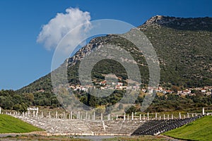 Ruins of the ancient Greek city of Messinia & x28;Messini, Messenia& x29;