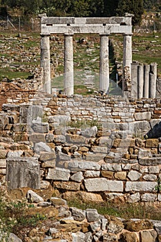 Ruins of the ancient Greek city of Messinia & x28;Messini, Messenia& x29;