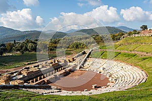 Ruins of the ancient Greek city of Messinia & x28;Messini, Messenia& x29;