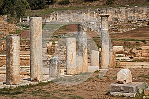 Ruins of the ancient Greek city of Messinia & x28;Messini, Messenia& x29;