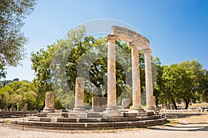 The ruins of ancient greek city of Olympia